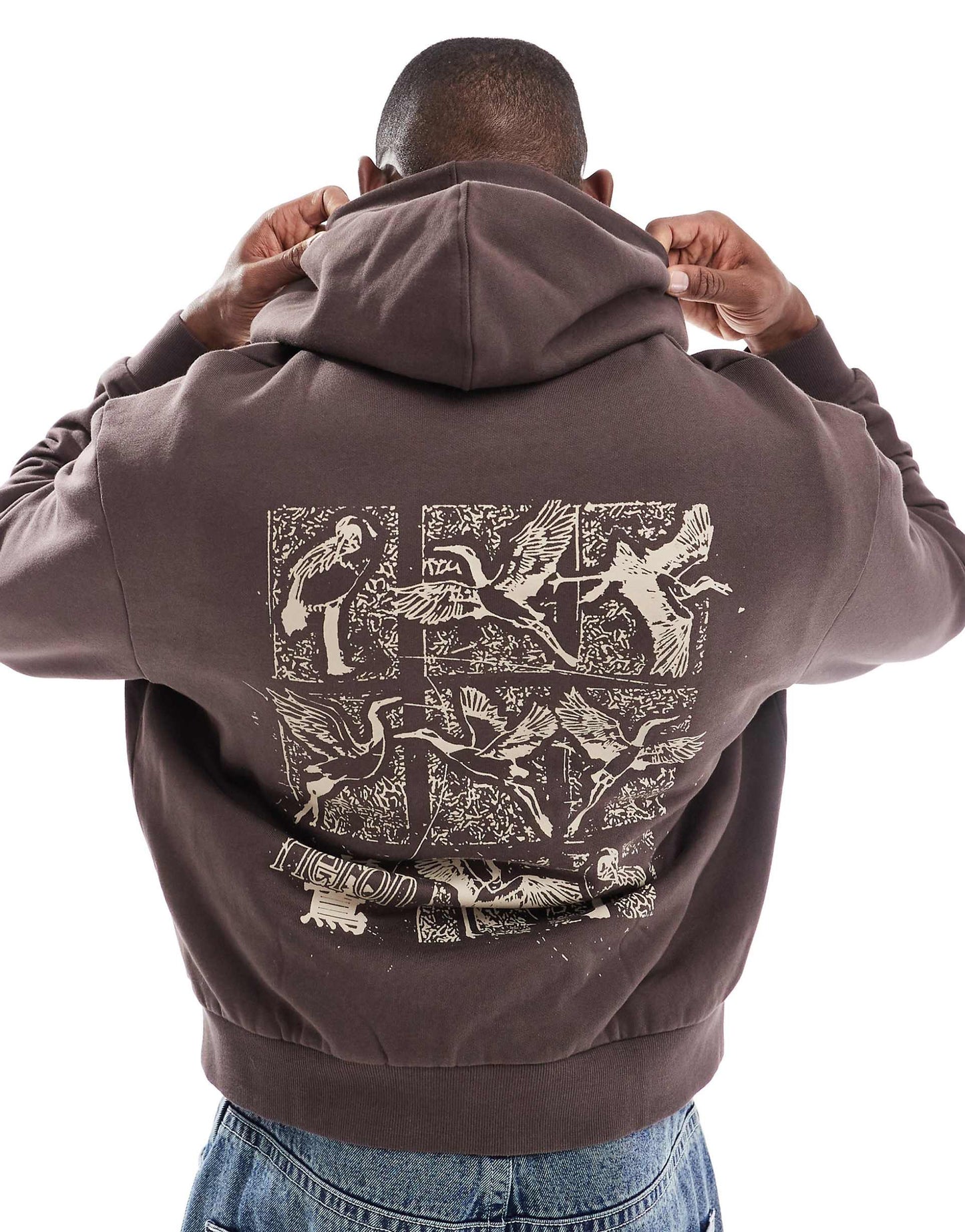 Boxy Oversized Hoodie With Back Print