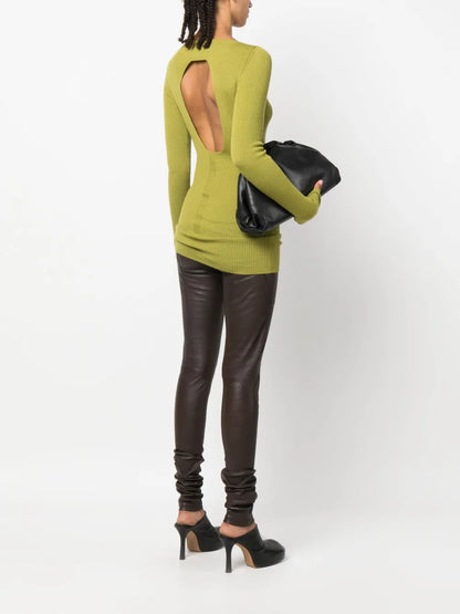 Cut-Out Ribbed Jumper