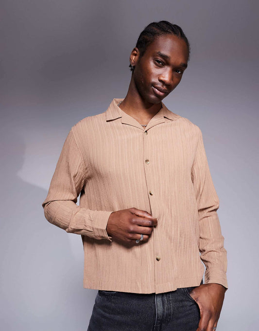 Boxy Textured Regular Shirt