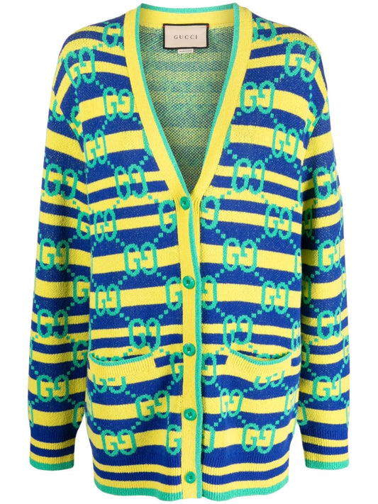 Double G Logo Jacquard Cardigan