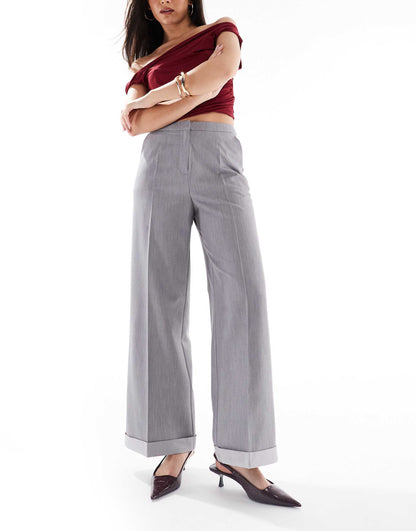 Tailored Wide Leg Trousers