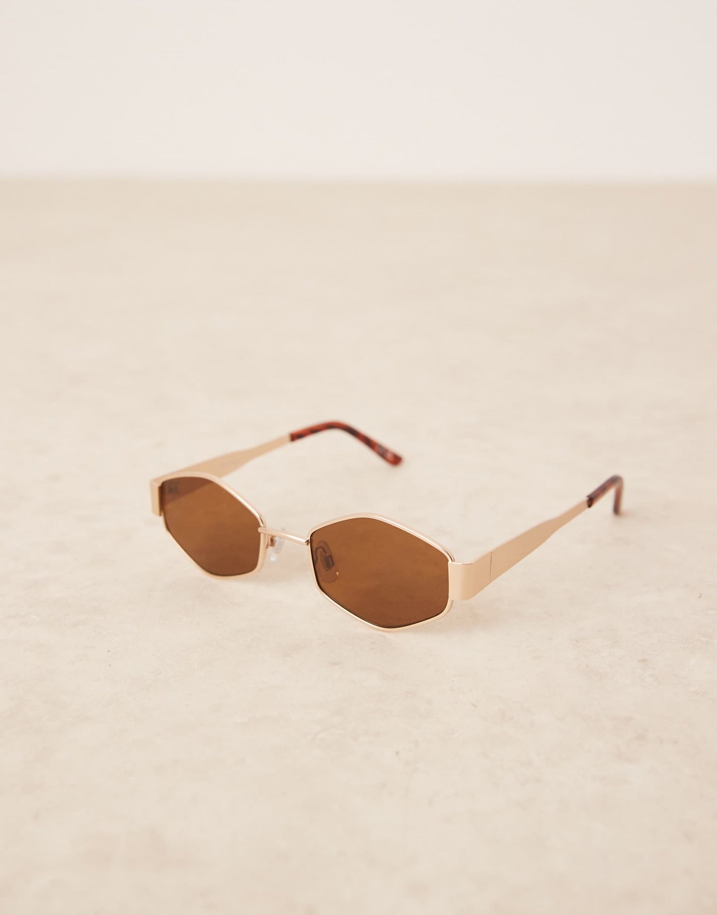 Slim Hexagonal Metal Sunglasses