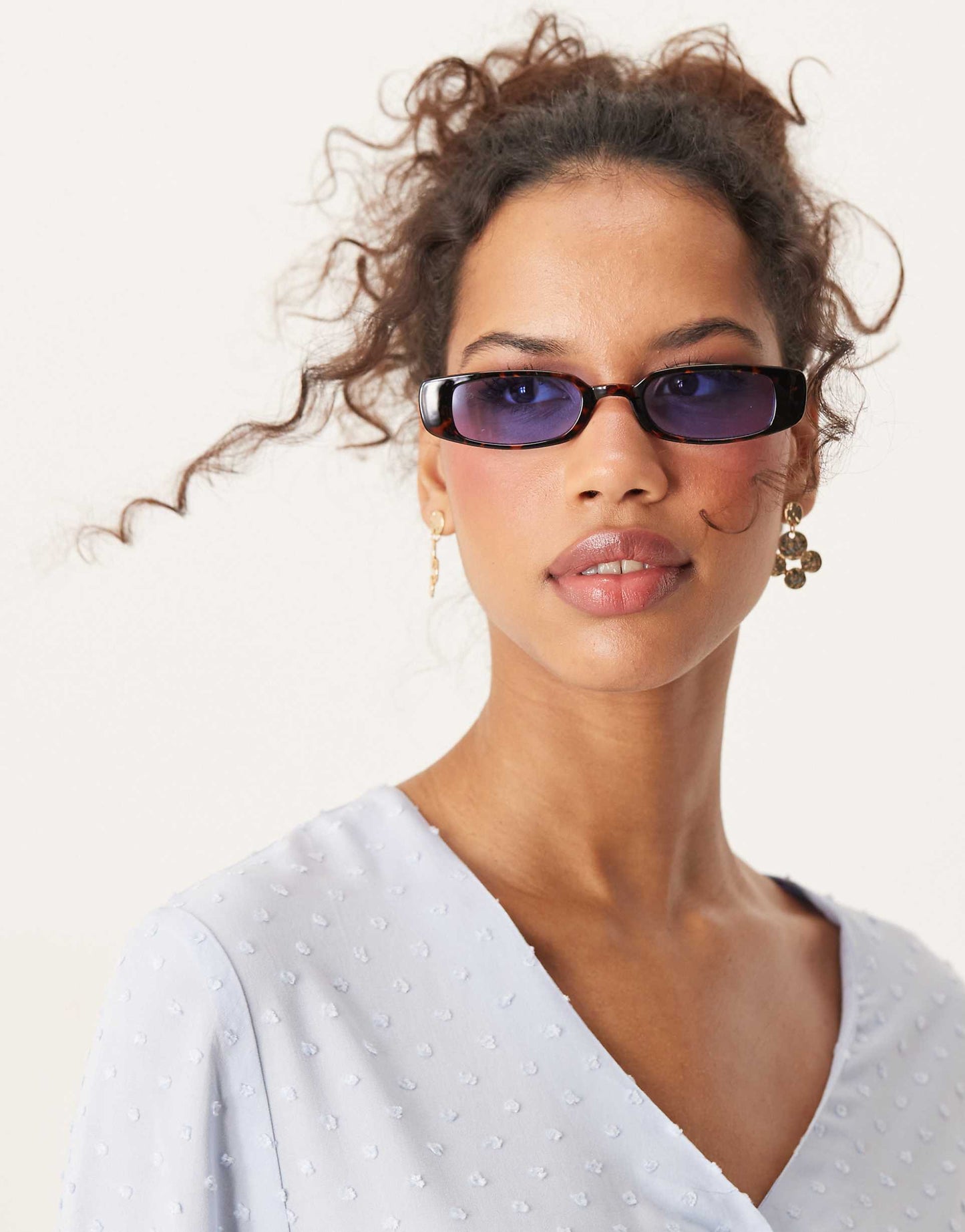 Slim Rectangular Sunglasses