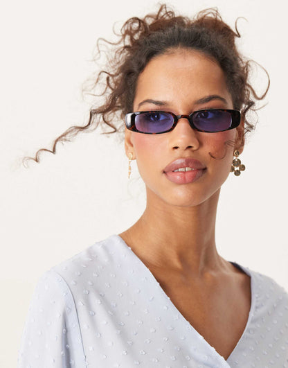 Slim Rectangular Sunglasses