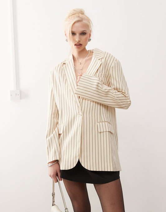 Pinstripe Blazer
