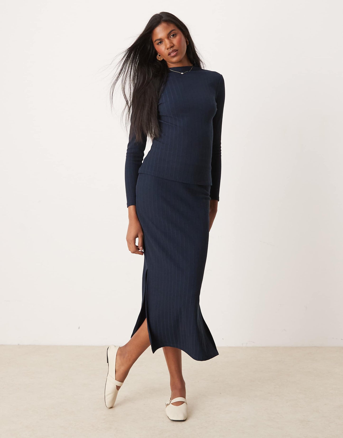 Long Sleeve Funnel Neck Top Co-Ord