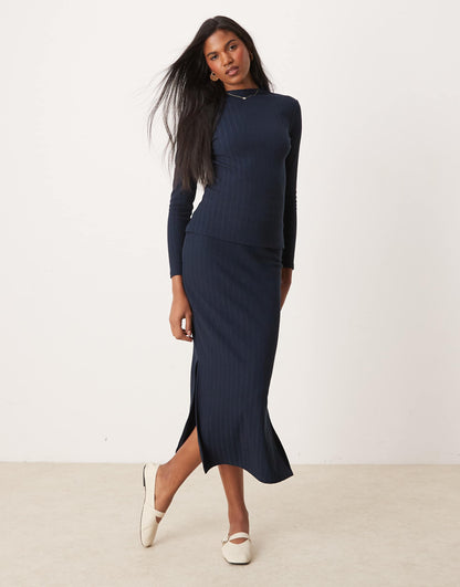 Long Sleeve Funnel Neck Top Co-Ord