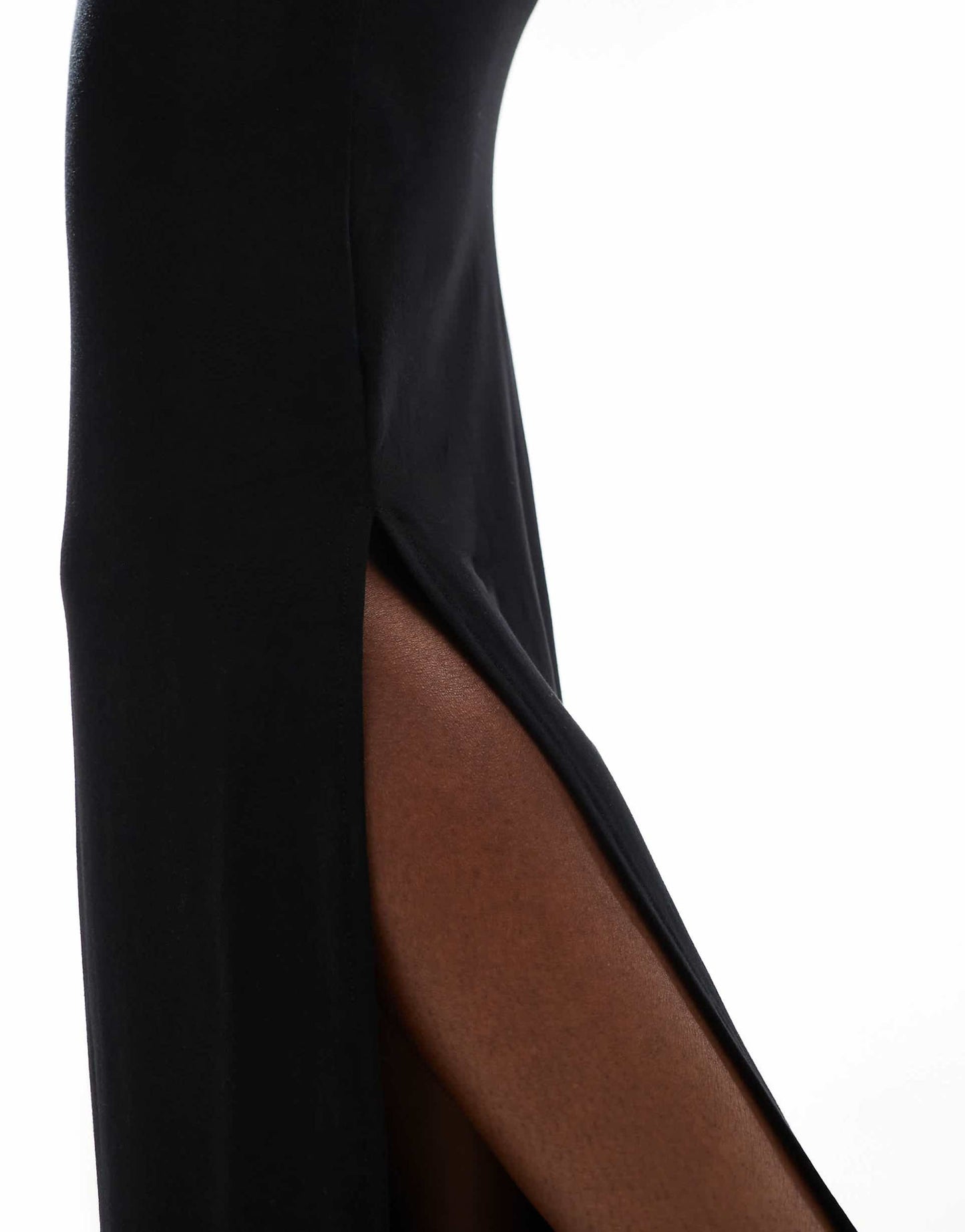 Column Maxi Skirt With V Waist And Side Split