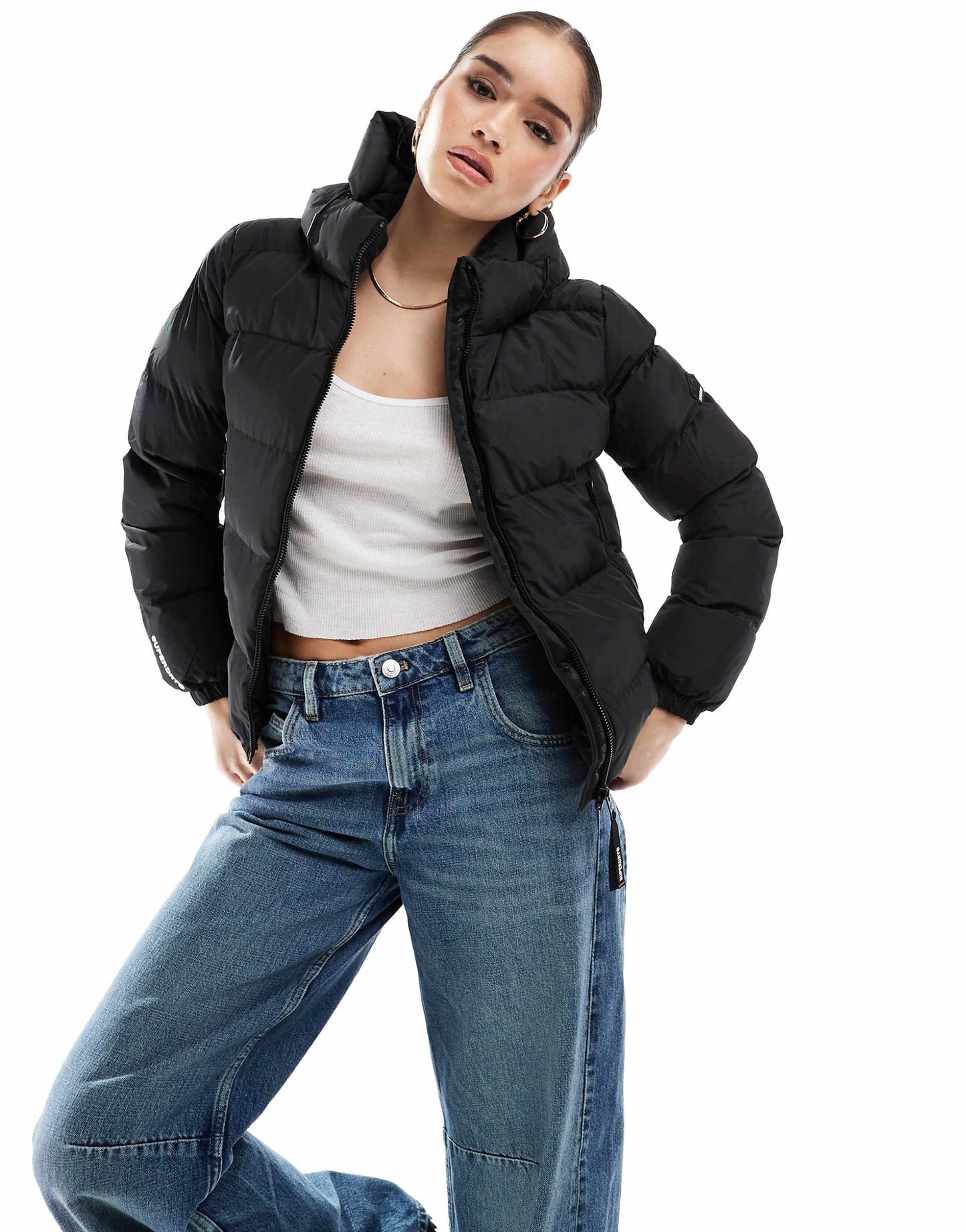 Hooded Sports Puffer Jacket