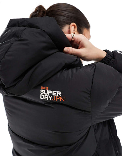 Hooded Sports Puffer Jacket