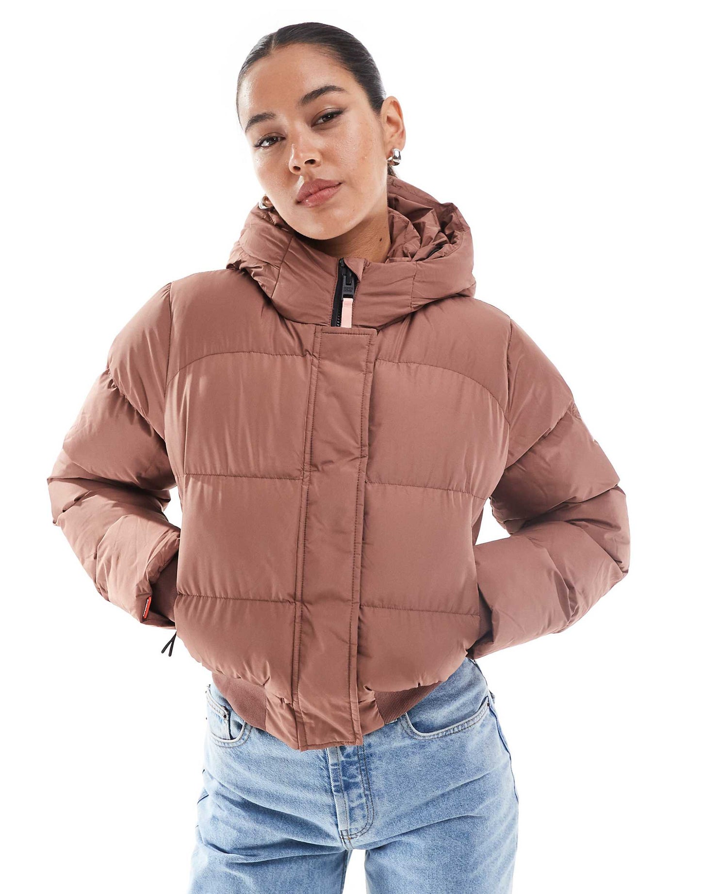 Hooded Sports Puffer Bomber Jacket