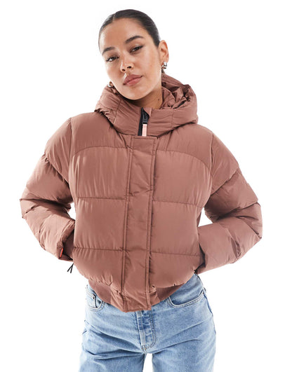 Hooded Sports Puffer Bomber Jacket