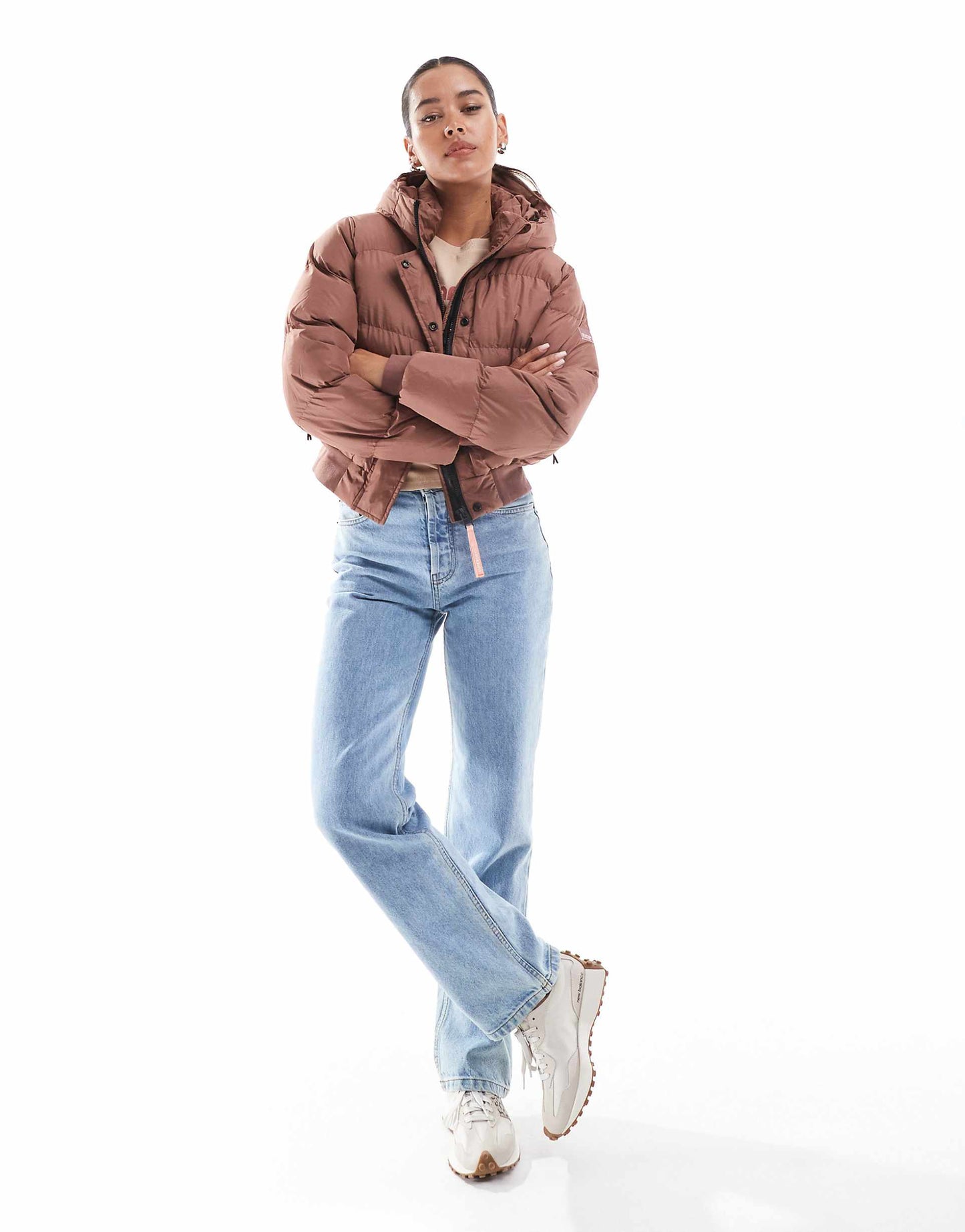 Hooded Sports Puffer Bomber Jacket