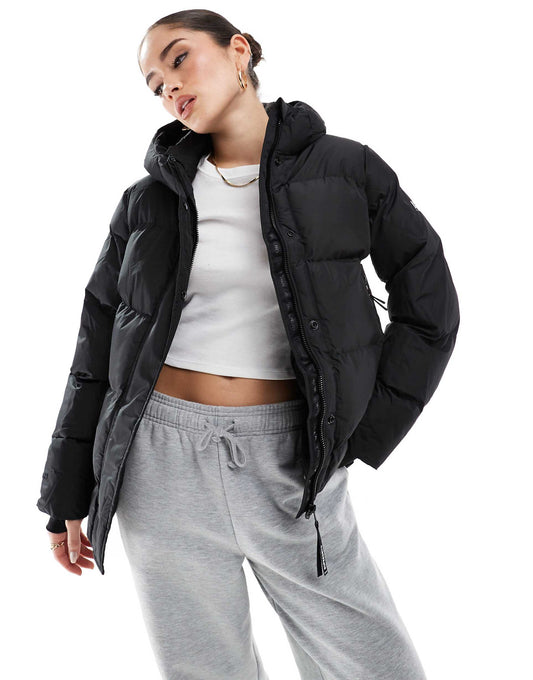 Hooded Five Baffle Sports Puffer Jacket