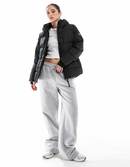 Hooded Five Baffle Sports Puffer Jacket