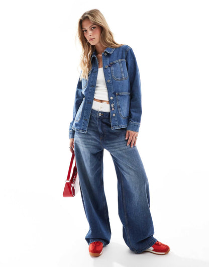 Embroidered Denim Chore Jacket