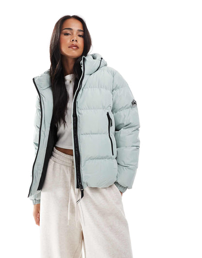 Hooded Sports Puffer Jacket