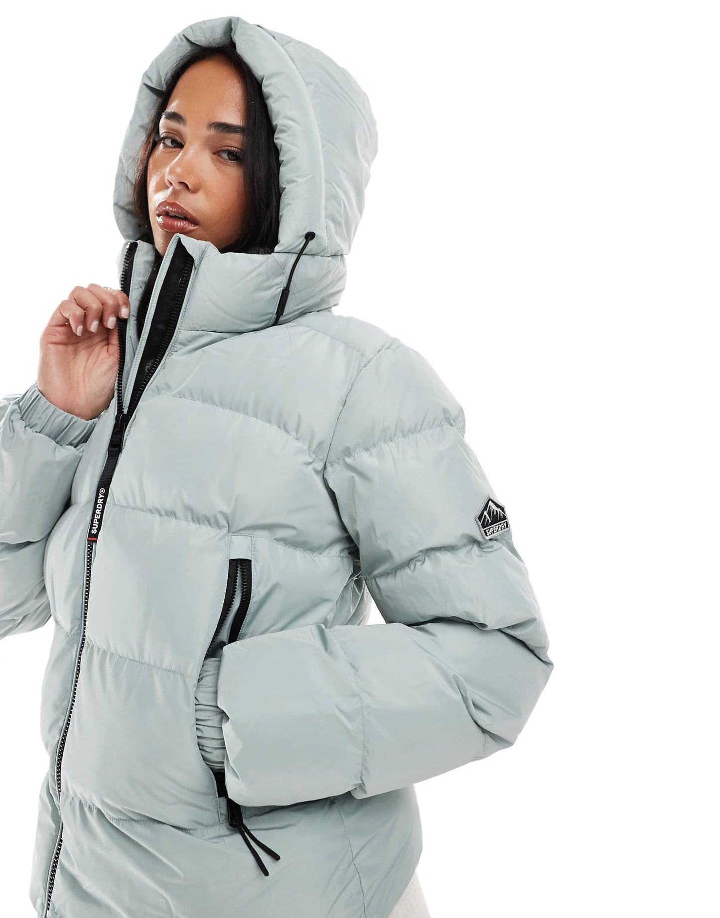 Hooded Sports Puffer Jacket
