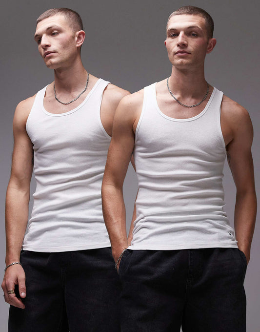 2-Pack Ribbed Vests