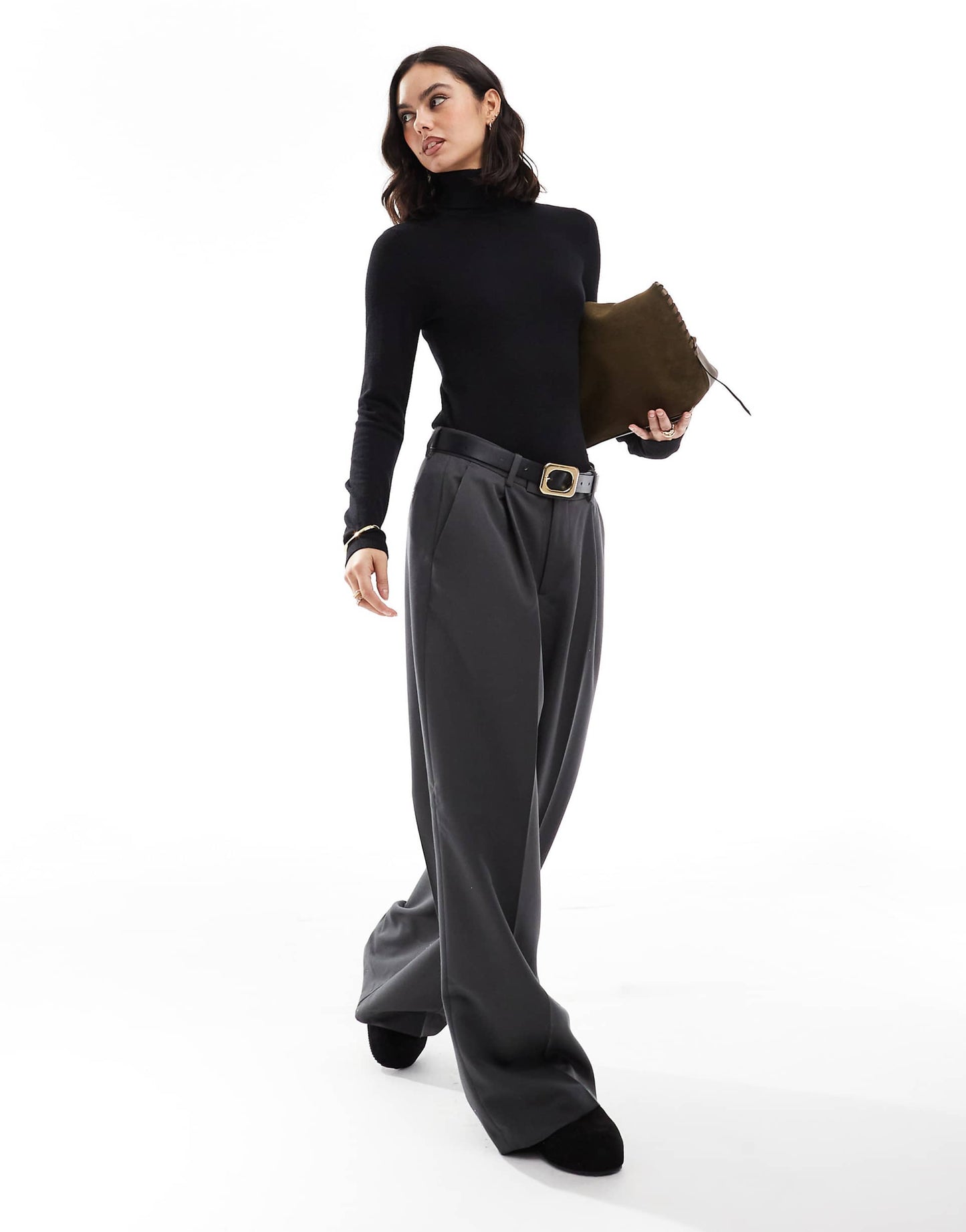 High Neck Knitted Jumper