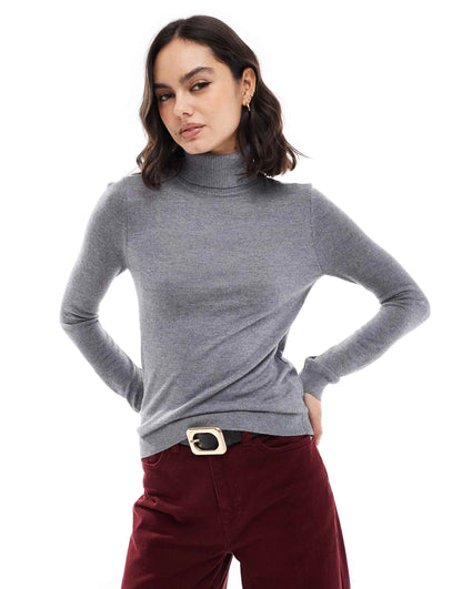 High Neck Knitted Jumper