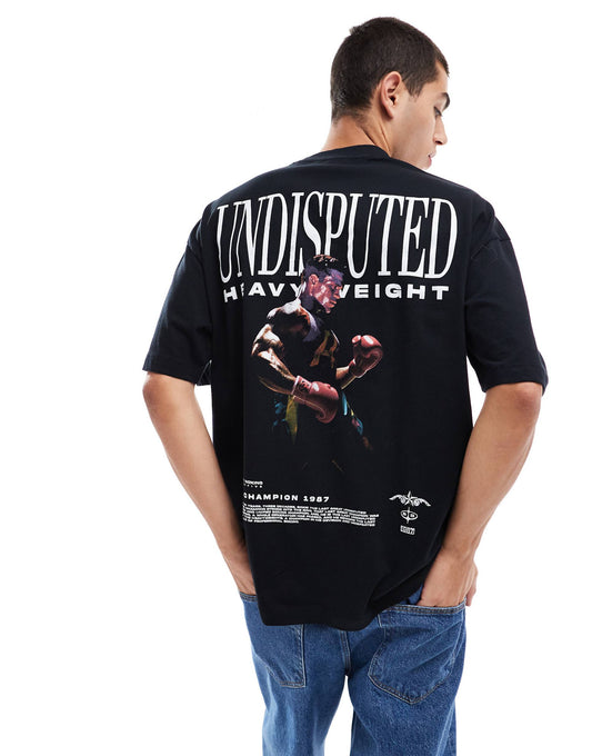 Oversized T-Shirt With Boxing Back Print