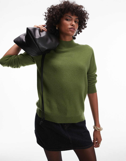 High Neck Cashmere Jumper