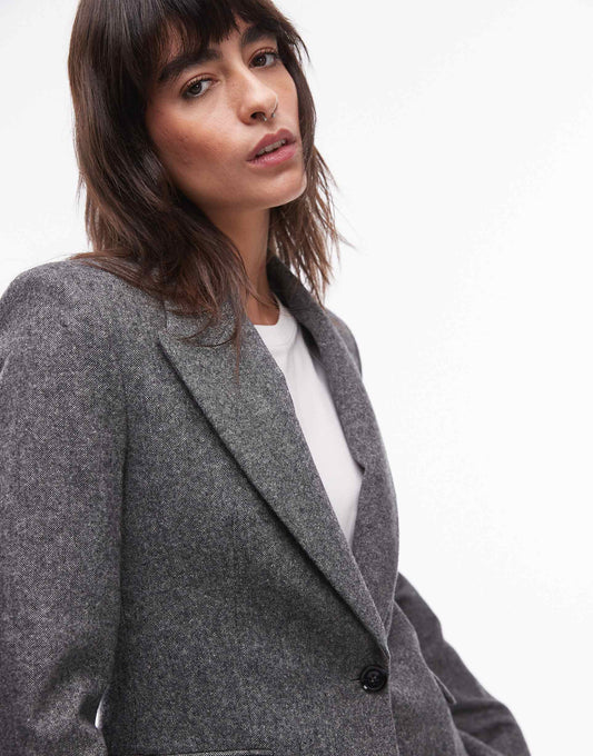 Salt And Pepper Blazer Co-Ord