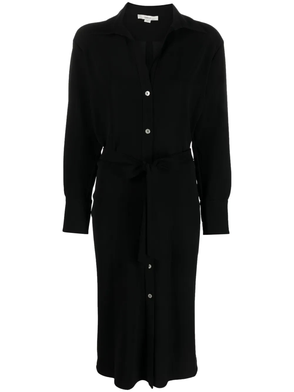Tied-Waist V-Neck Shirt Dress