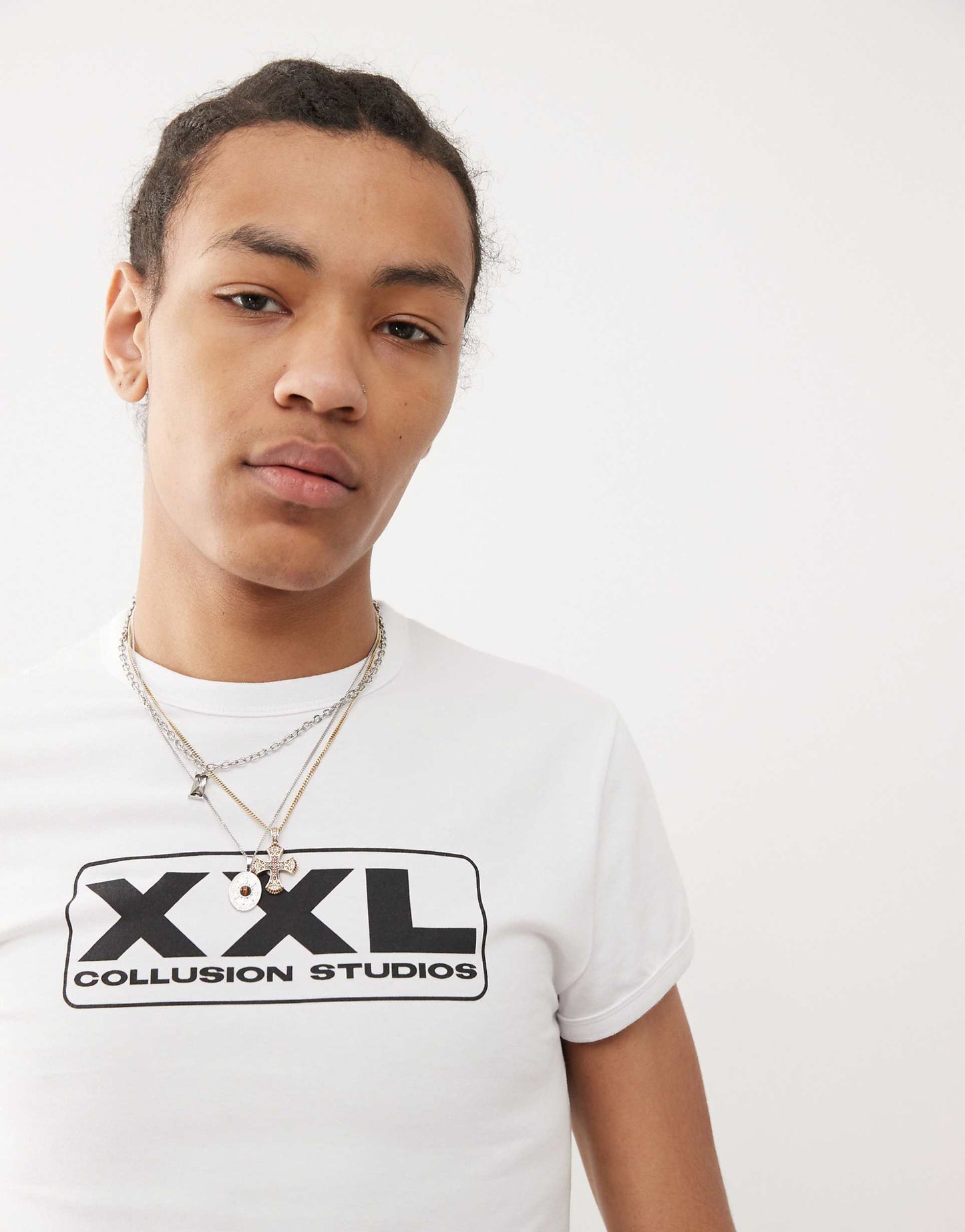 Shrunken T-Shirt With Xxl Print