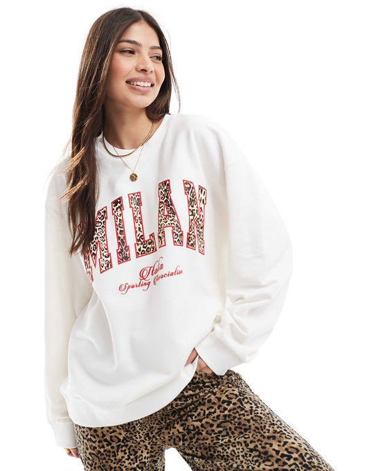 Sweatshirt With Milan Graphic