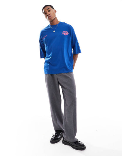 Extreme Oversized T-Shirt With Detroit Chest And Back Print