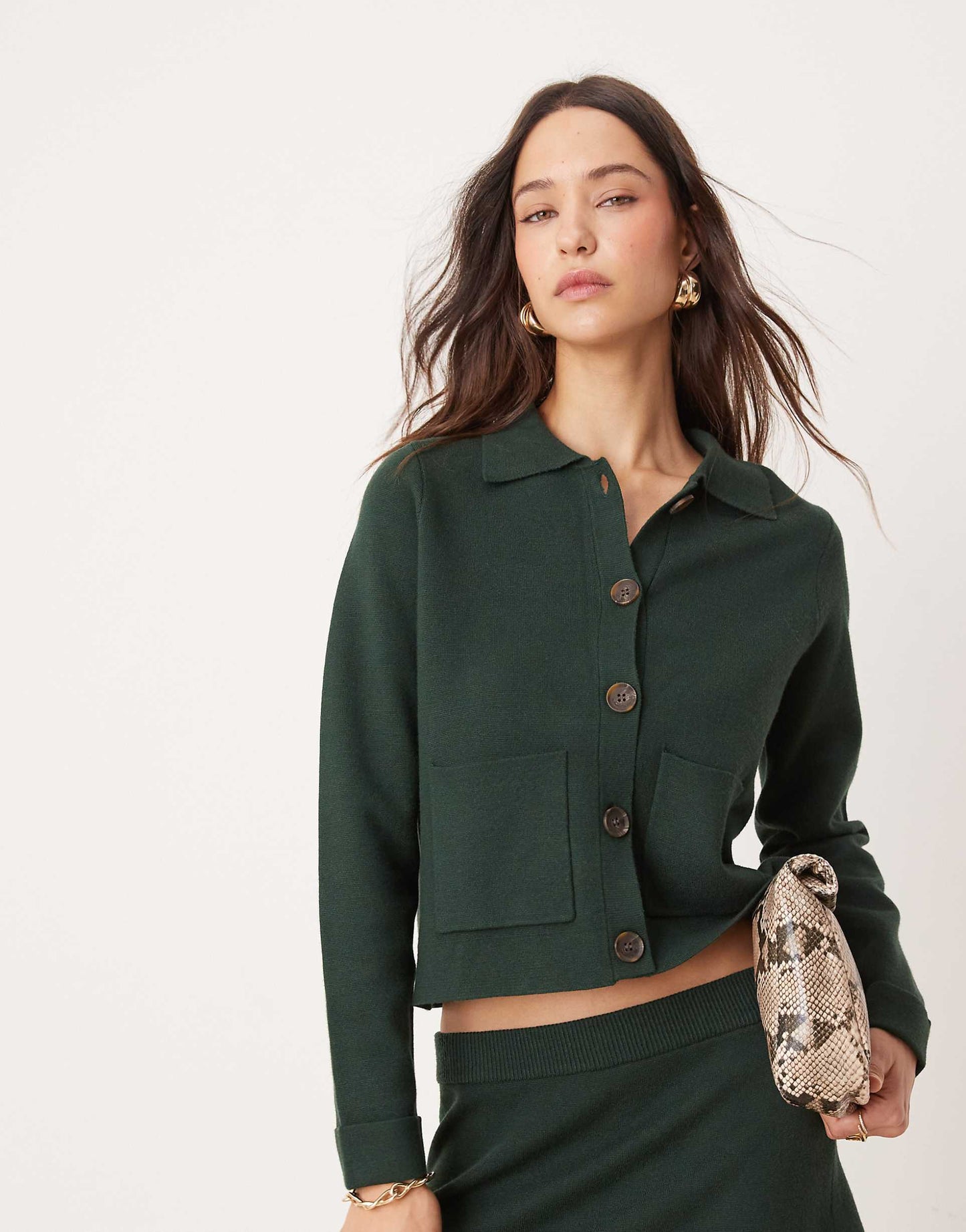 Button Through Collared Cardigan