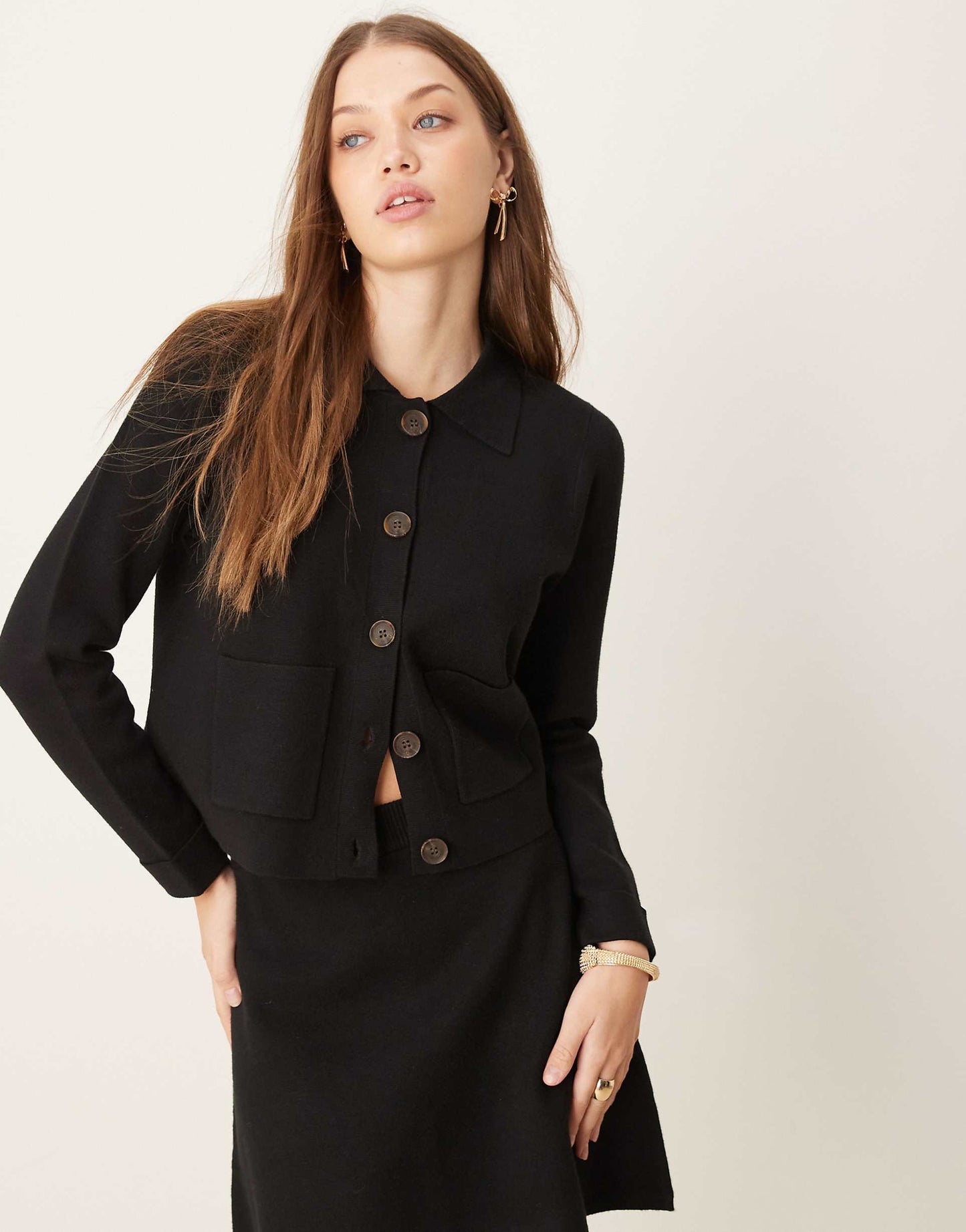 Button Through Collared Cardigan
