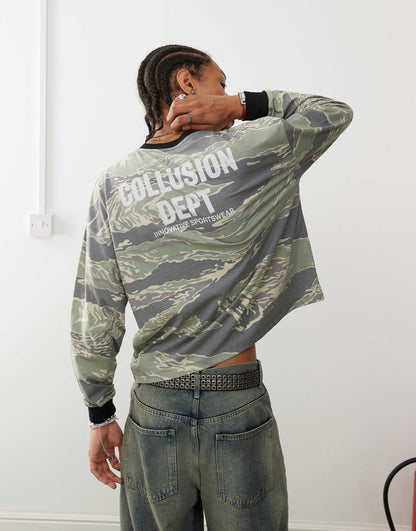 Camo Print Longsleeve T-Shirt