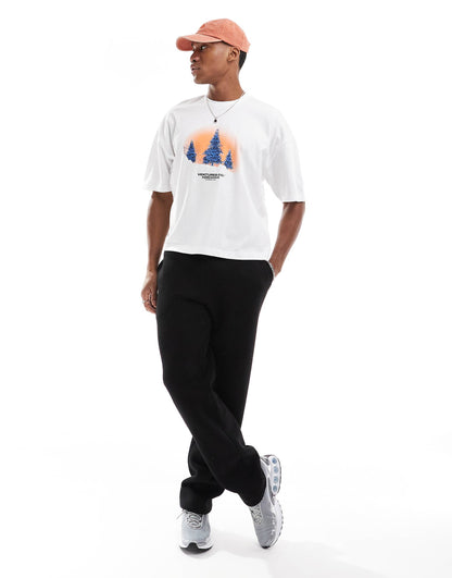 Boxy Oversized T-Shirt With Chest Graphic