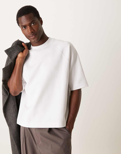 Premium Interlock Oversized Boxy Raglan T-Shirt 300Gsm