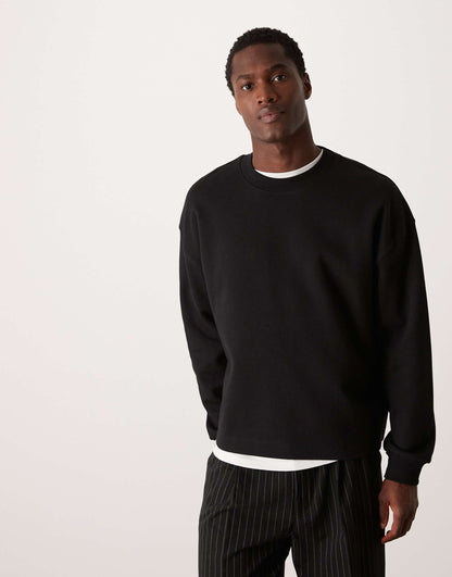 Premium Interlock Oversized Boxy Long Sleeve T-Shirt 300Gsm