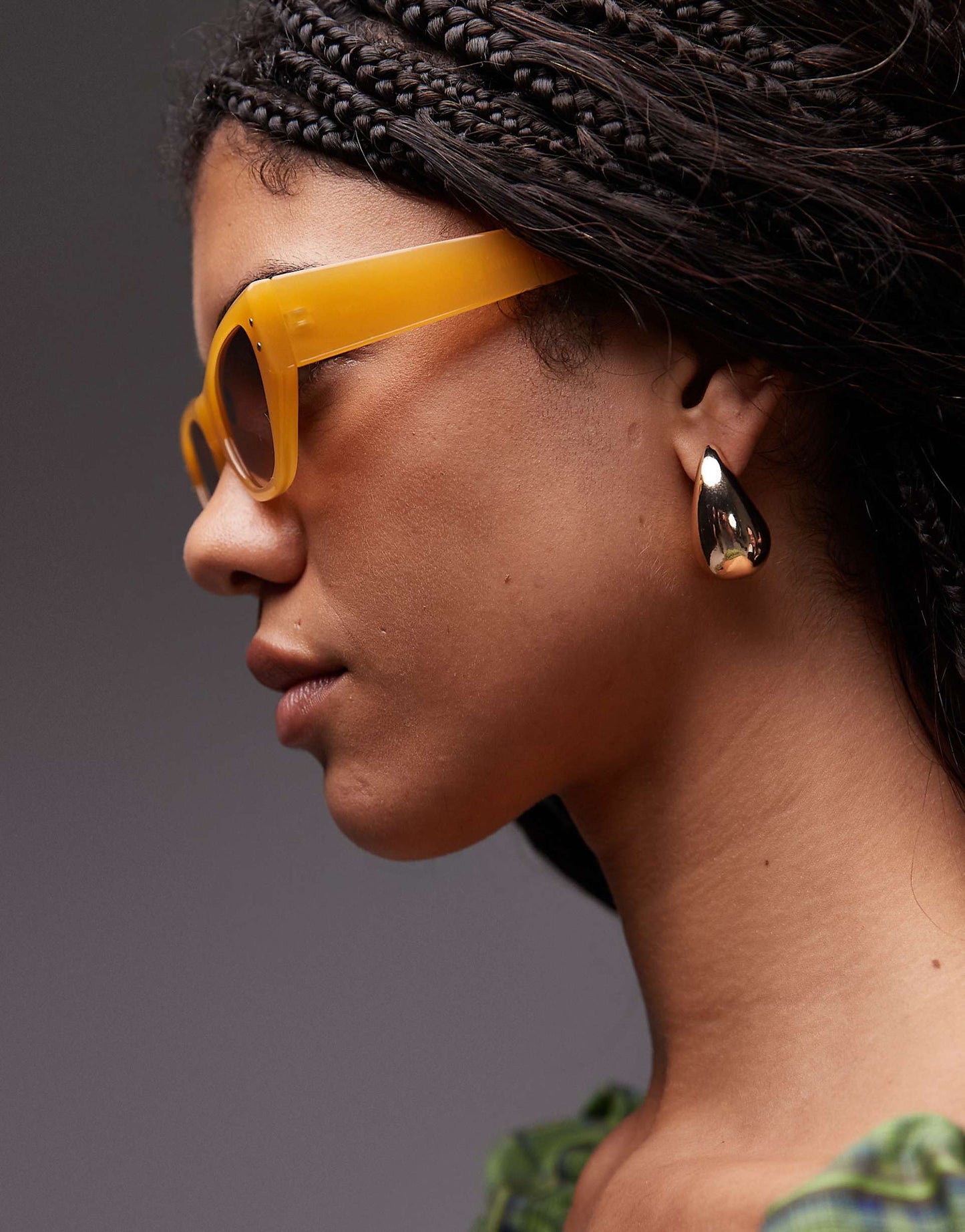 Bali Narrow Angular Cat Eye Sunglasses