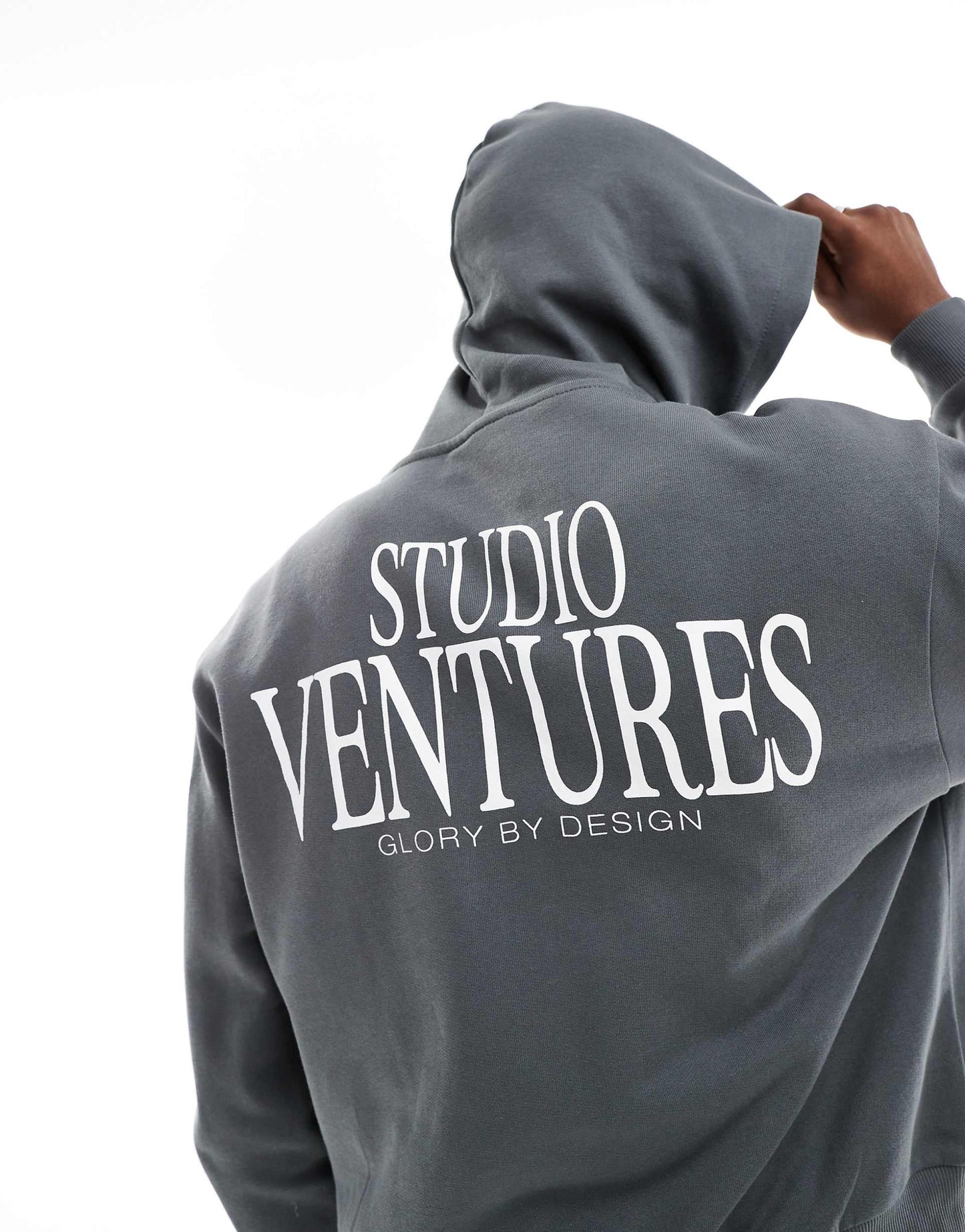 Oversized Boxy Hoodie With Back Print