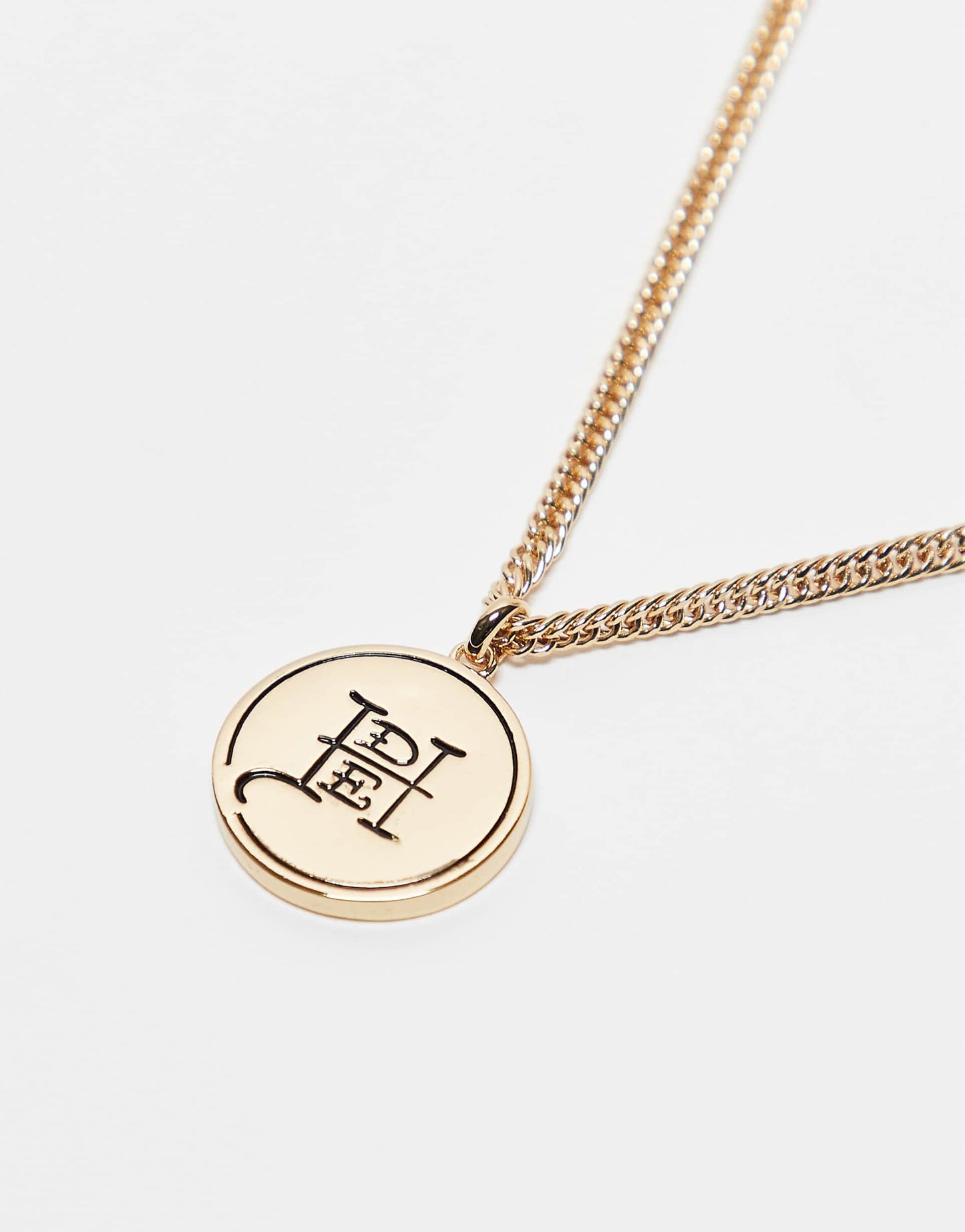 Logo Coin Pendant Necklace