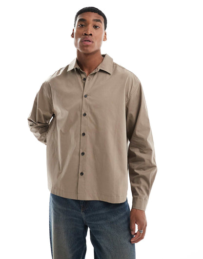 Oversized Boxy Poplin Shirt