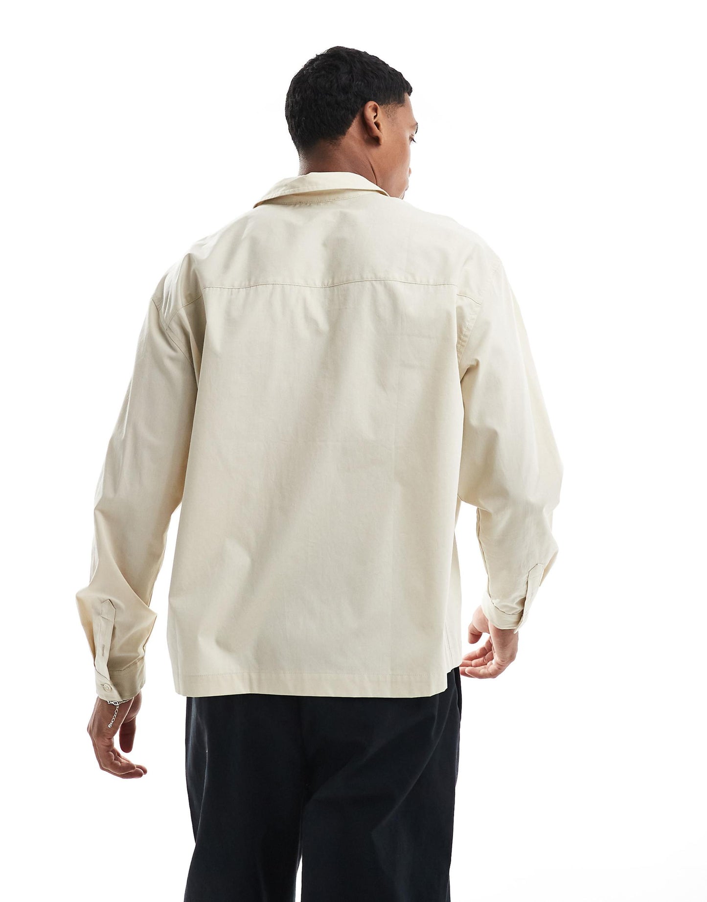 Oversized Boxy Shirt With Embroidery