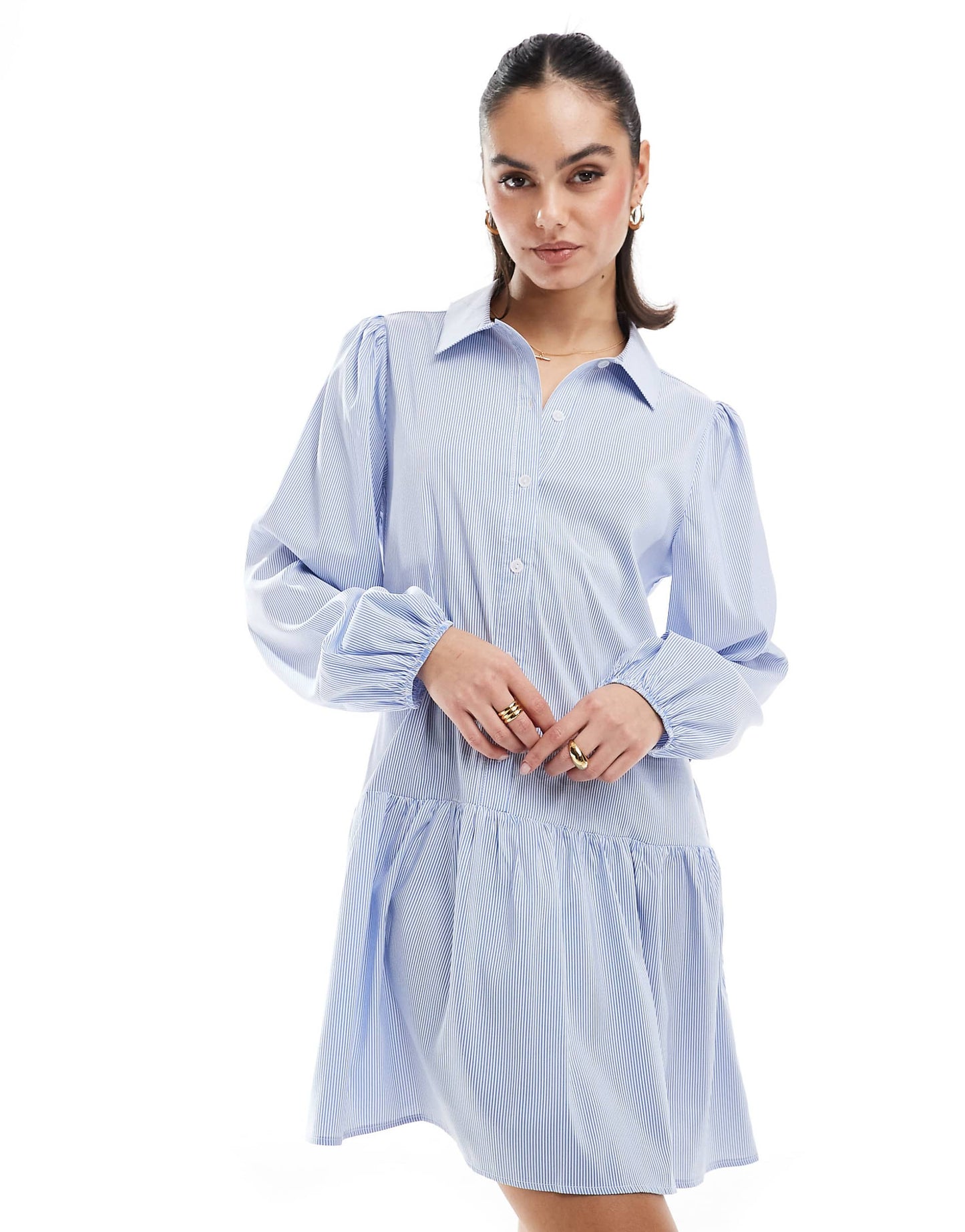 Long Sleeve Mini Shirt Dress