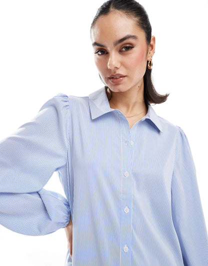 Long Sleeve Mini Shirt Dress