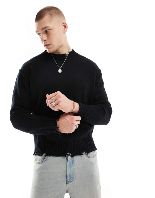 Distressed Knitted Jumper