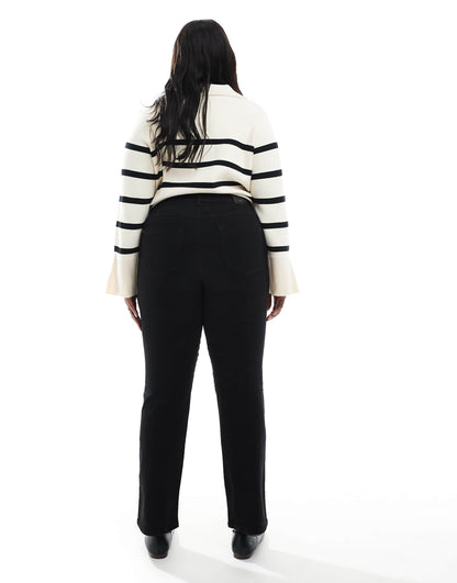 Curve Augusta High Waist Straight Leg Jeans