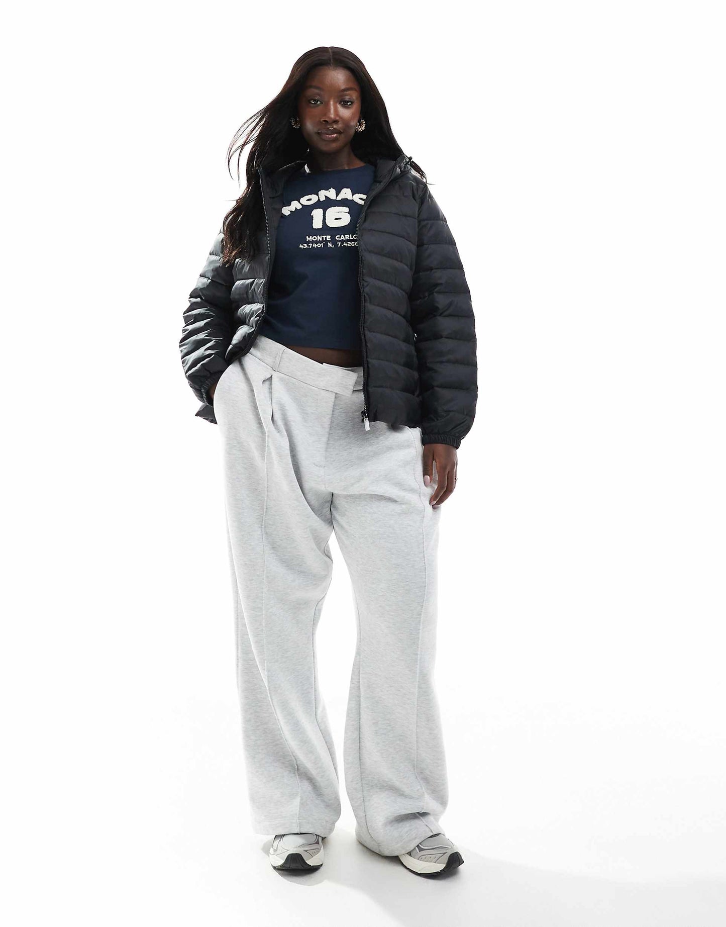 Curve Hodded Puffer Jacket