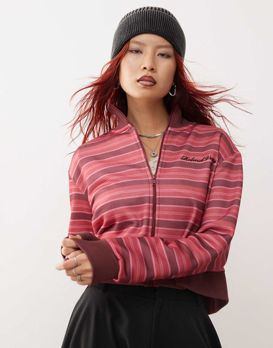 Zip Up Sporty Track Jacket