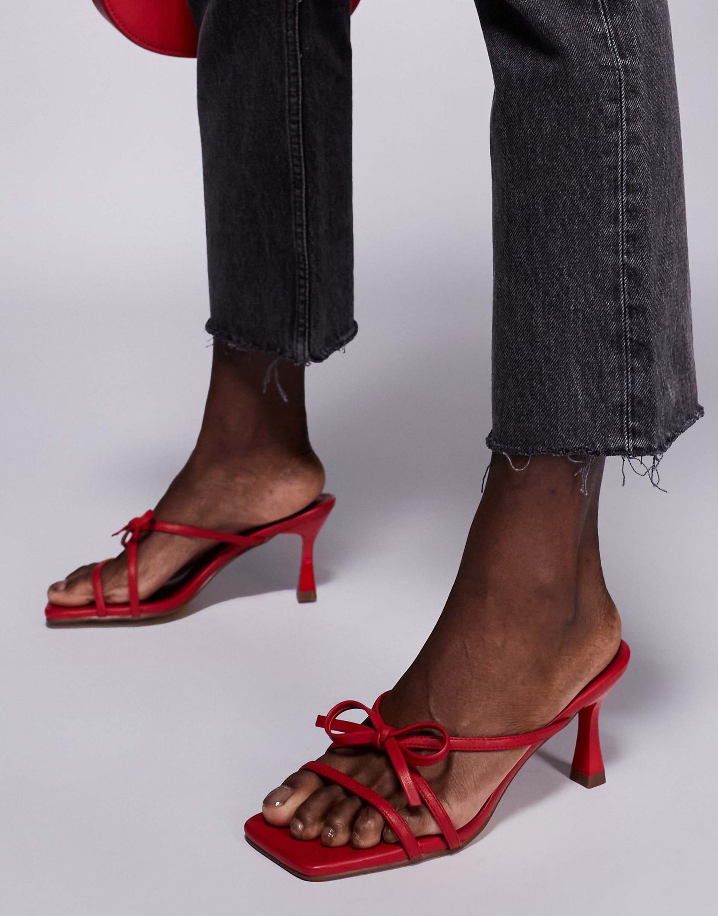 Asuka Bow Kitten Heeled Sandals